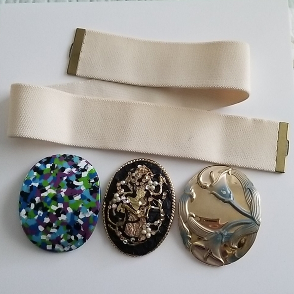 Vintage style Elastic Bucket Belt Set of 3 - Picture 4 of 10